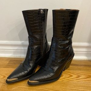 Black cowboy inspired Zara boots